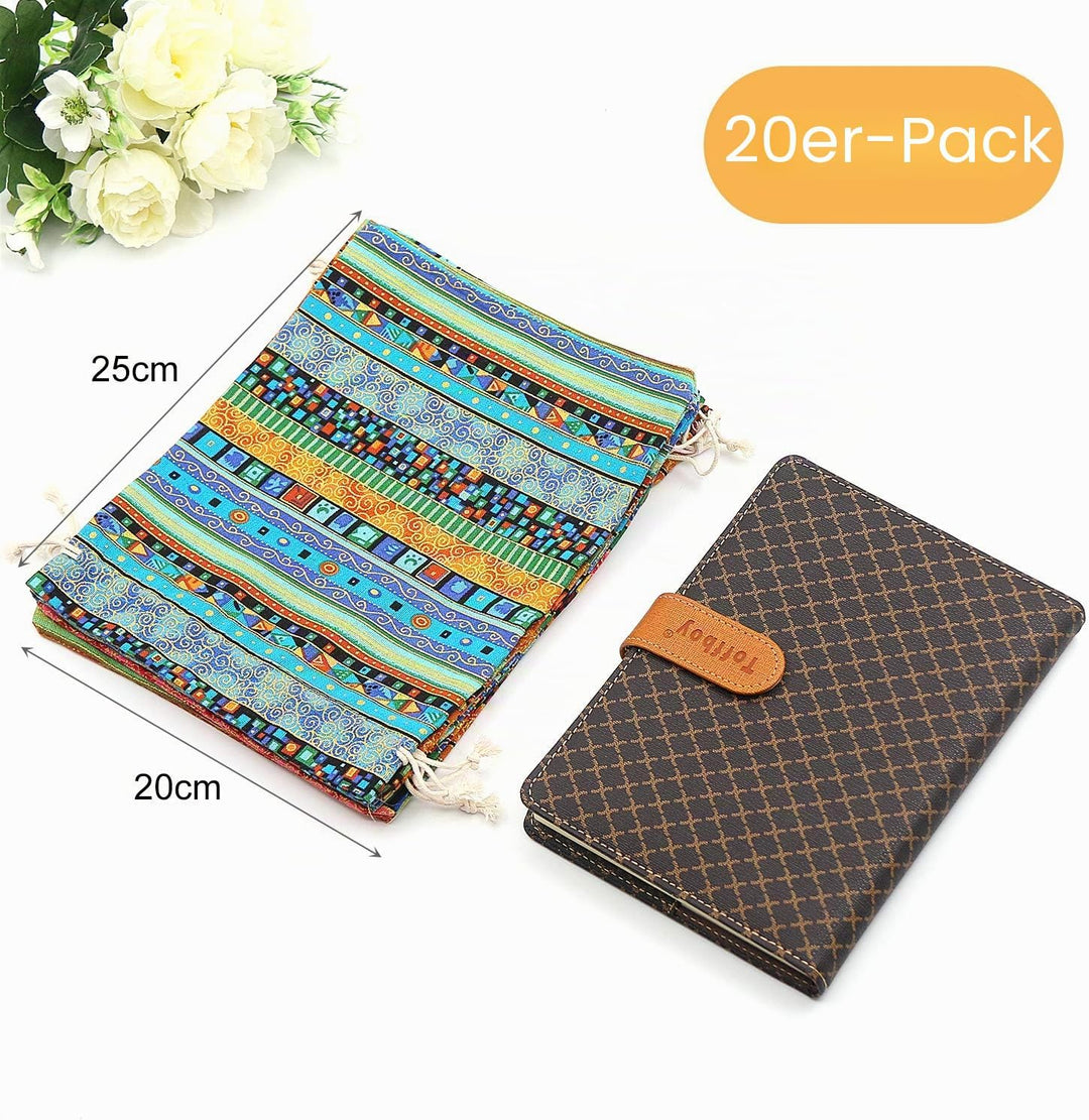 SumDirect 20Pcs Jutesäckchen Jutebeutel, Geschenksäckchen, Jute Sack, Baumwolle Säckchen mit Kordelz