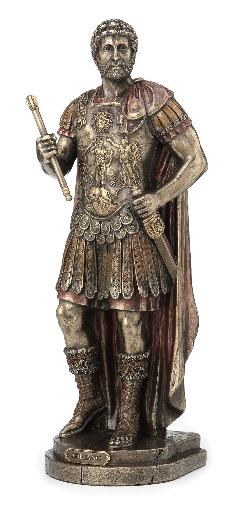 Veronese Design Harz Statuen römischen Kaiser Hadrian Bronze Statue 7,6 x 24,8 x 7,6 cm Bronze