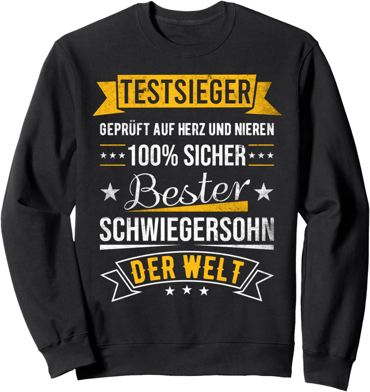 Bester Schwiegersohn Der Welt Testsieger Spruch Sweatshirt