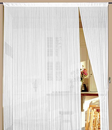 Kaikoon Fadenvorhang Weiss 150 cm x 500 cm (BxH) B1 schwer entflammbar Messebau &amp; Events