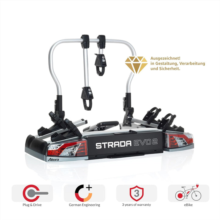 Atera 022700 Fahrradträger Strada Evo 2 - Kupplungsträger 2 Single