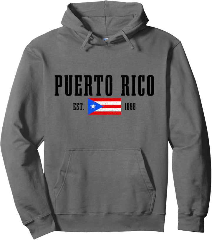 Puerto Rico Est. 1898 Flagge Vintage Pullover Hoodie