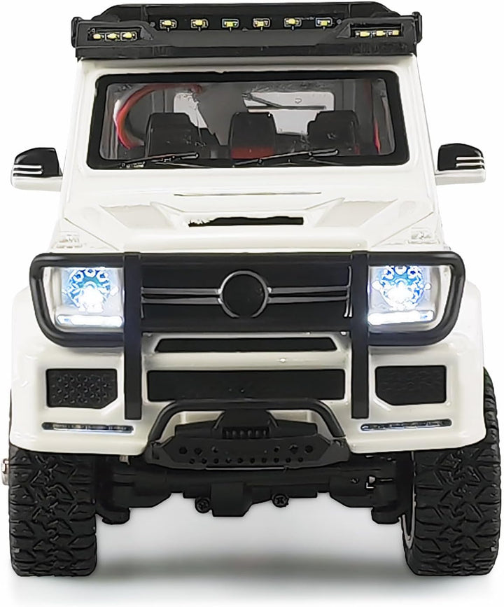 Amewi BRX24 Metall Scale RC Crawler ferngesteuertes Auto 4WD 1:24 RTR weiss, Weiss