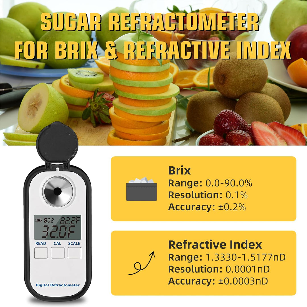 Digitales Brix-Refraktometer Zucker Saft Honig Bier Brix-Refraktometer Schneidflüssigkeit Zucker-Tes