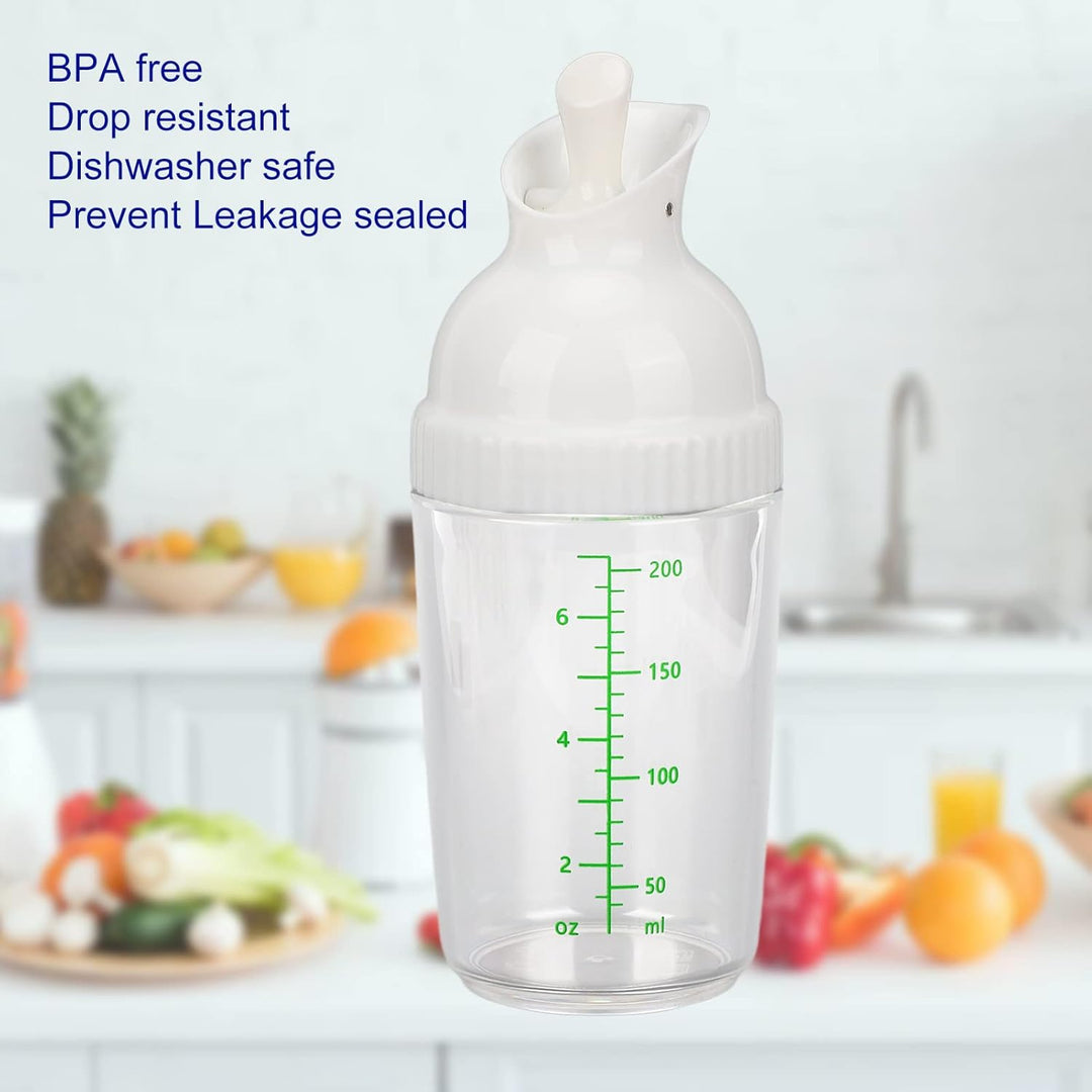 Salatdressing Shaker Behälter Ausgiesser Auslaufsicher Spülmaschinenfest BPA Frei Reise Hausgemachte