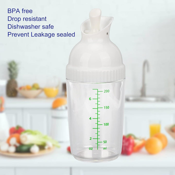 Salatdressing Shaker Behälter Ausgiesser Auslaufsicher Spülmaschinenfest BPA Frei Reise Hausgemachte