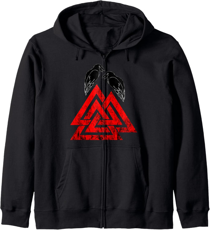 Valknut Symbol Odins Raben Nordische Mythologie Wikinger Kapuzenjacke