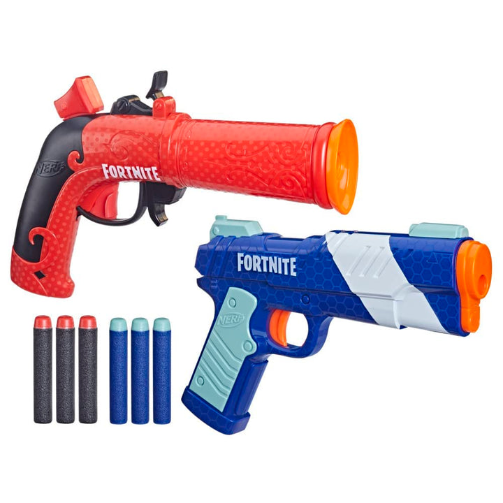 Nerf Fortnite Dual Pack, enthält 2 Fortnite Blaster und 6 Nerf Elite Darts