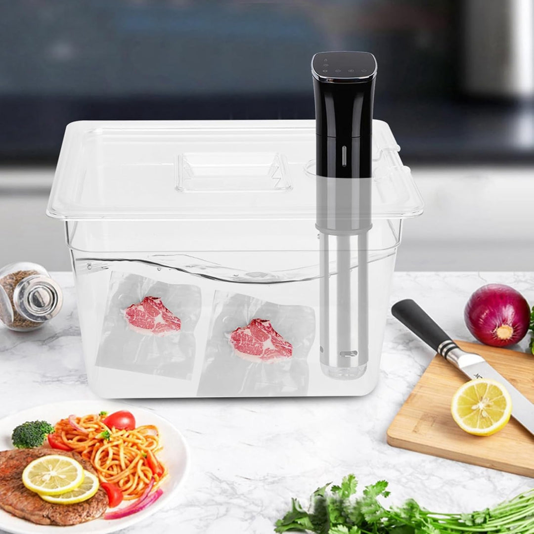 Sous-Vide-Behälter, Zusammenklappbar, Aufklappbar, 11 L, Präzisionskocher mit Deckel