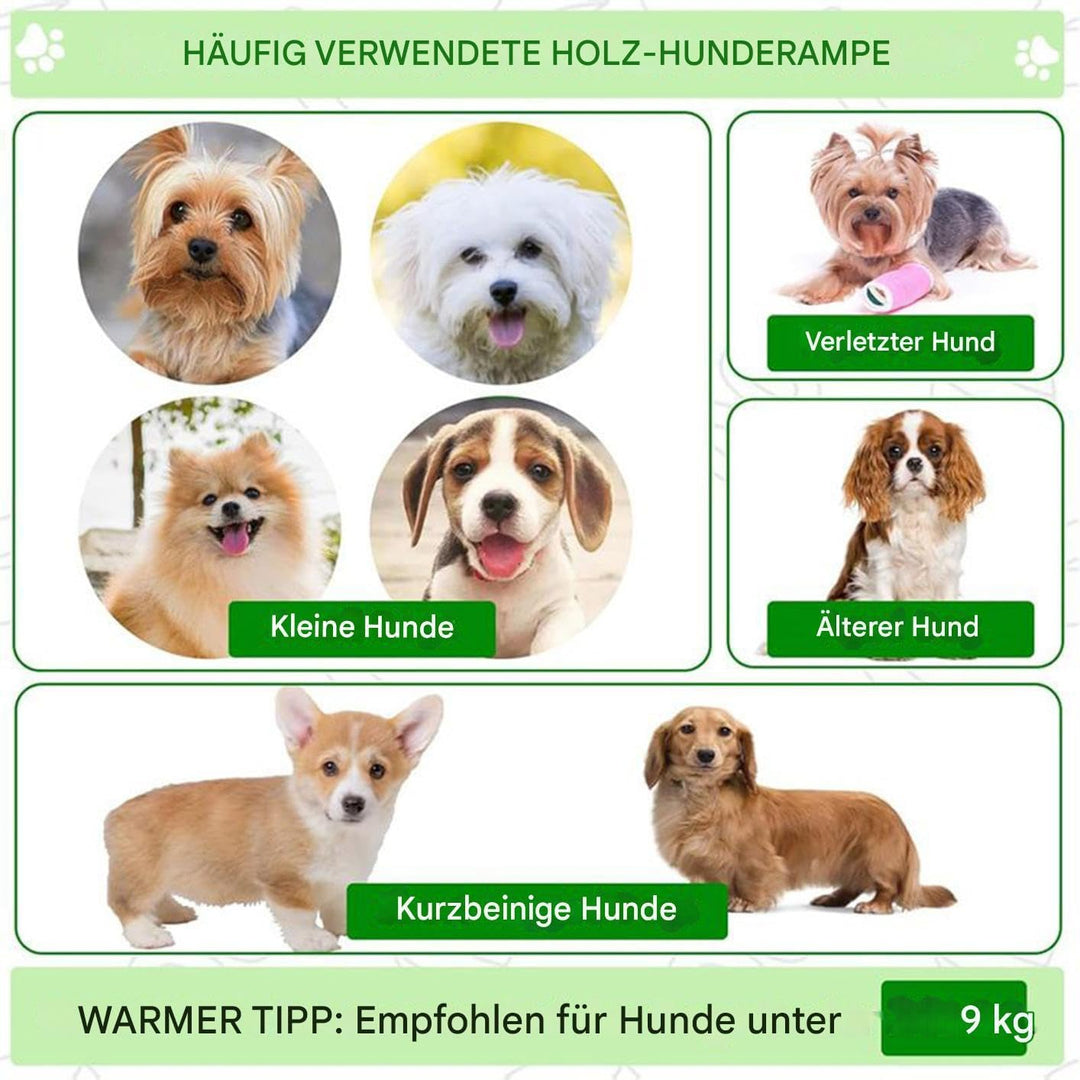 Pet Ramp | Hundetreppe Für Bett - Hilfe für verletzte und ältere Haustiere und Katzen mit rutschfest