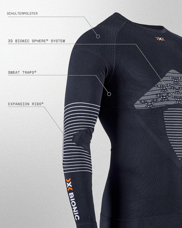 X-Bionic Herren T-Shirt Pl-Energizer M Opal Black/Arctic Wh, M Opal Black/Arctic Wh