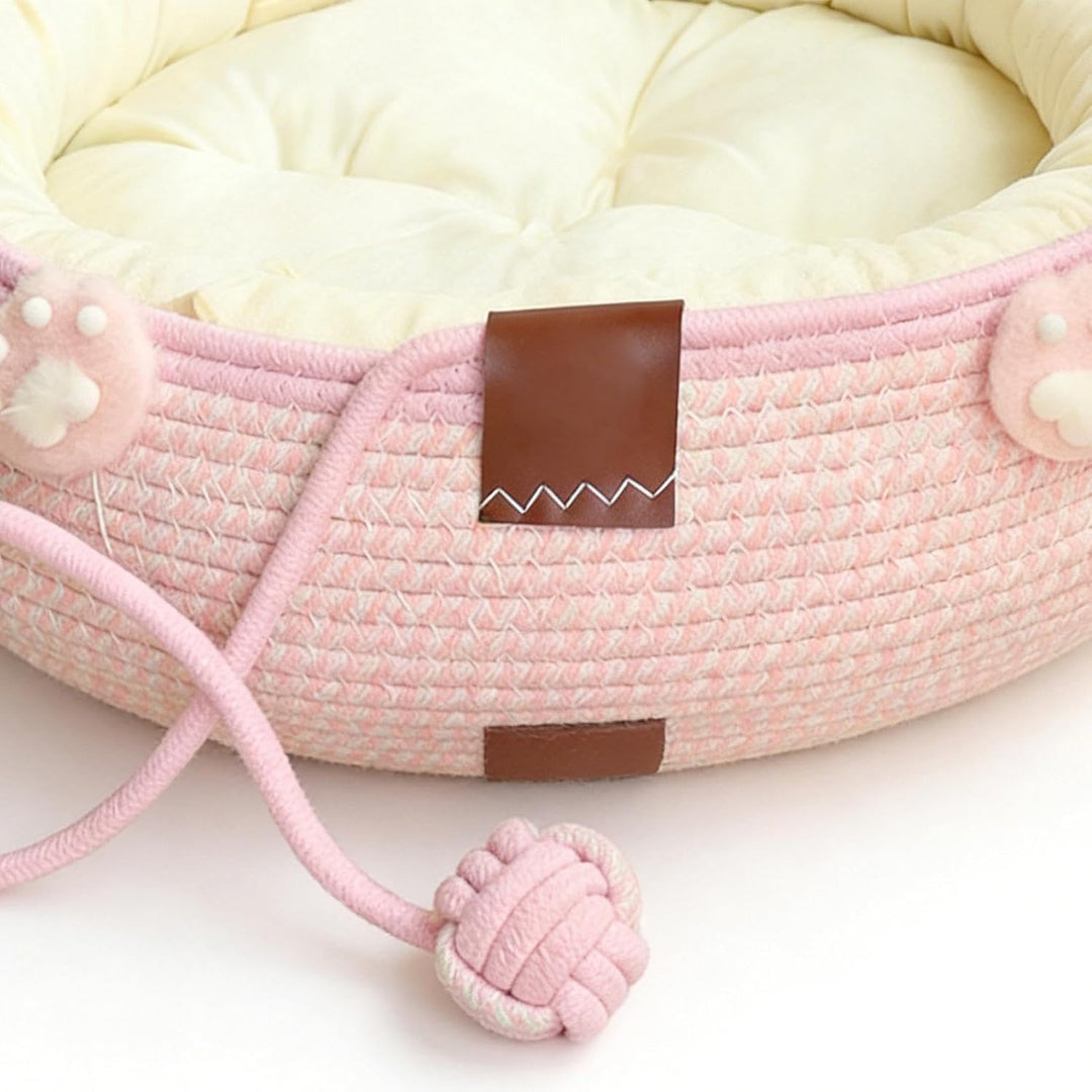 Katzenbett Lustiges Design mit Kissen Weiss, Weiss