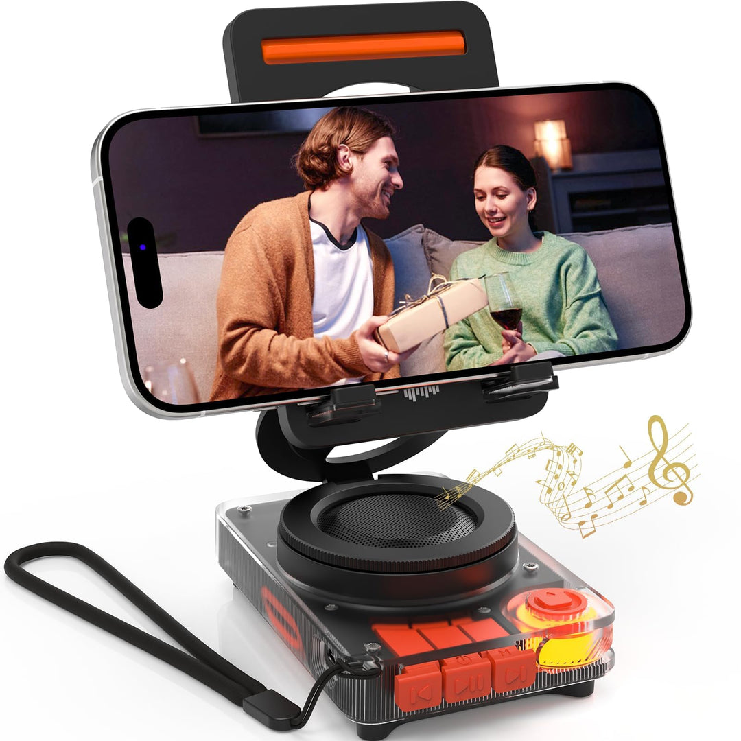 ANCwear Smartphone-Halter mit Bluetooth-Lautsprecher, 5W Klarer Sound, TF-Karte (microSD) für Musik