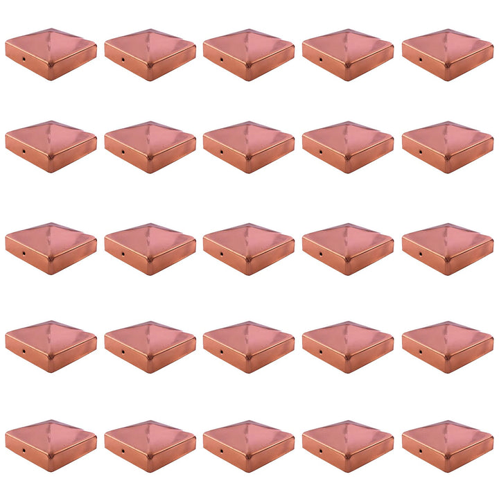 Baumarktplus 25 Stück Pfostenkappe Pyramide Kupfer 10x10 cm 101 x 101 mm Pyramide, 101 x 101 mm Pyra
