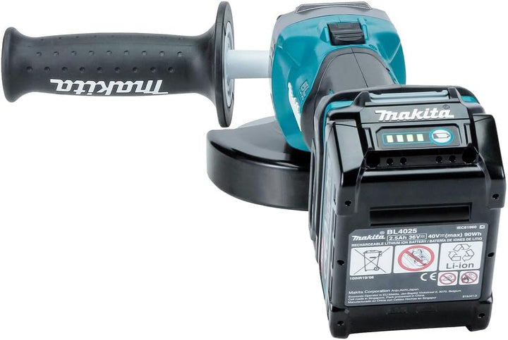 Makita GA008GM201 Akku-Winkelschleifer 40V max. / 4,0 Ah, 2 Akkus + Ladegerät im MAKPAC mit 2 Akkus