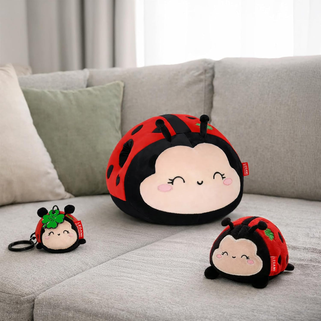 LEGAMI - Kissen Super Soft! Ladybug Thema, Super weich, Geschenkidee, 25x26 cm, Ladybug