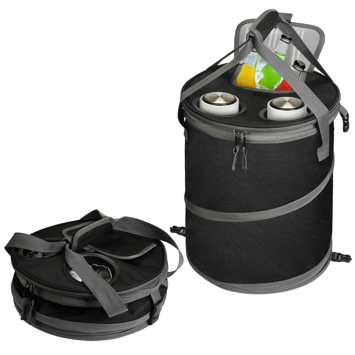 Kato Tirrinia 20L Gross Kühltasche Isoliertasche, Faltbar Picknickkorb Kühlbox mit Flaschentasche 2