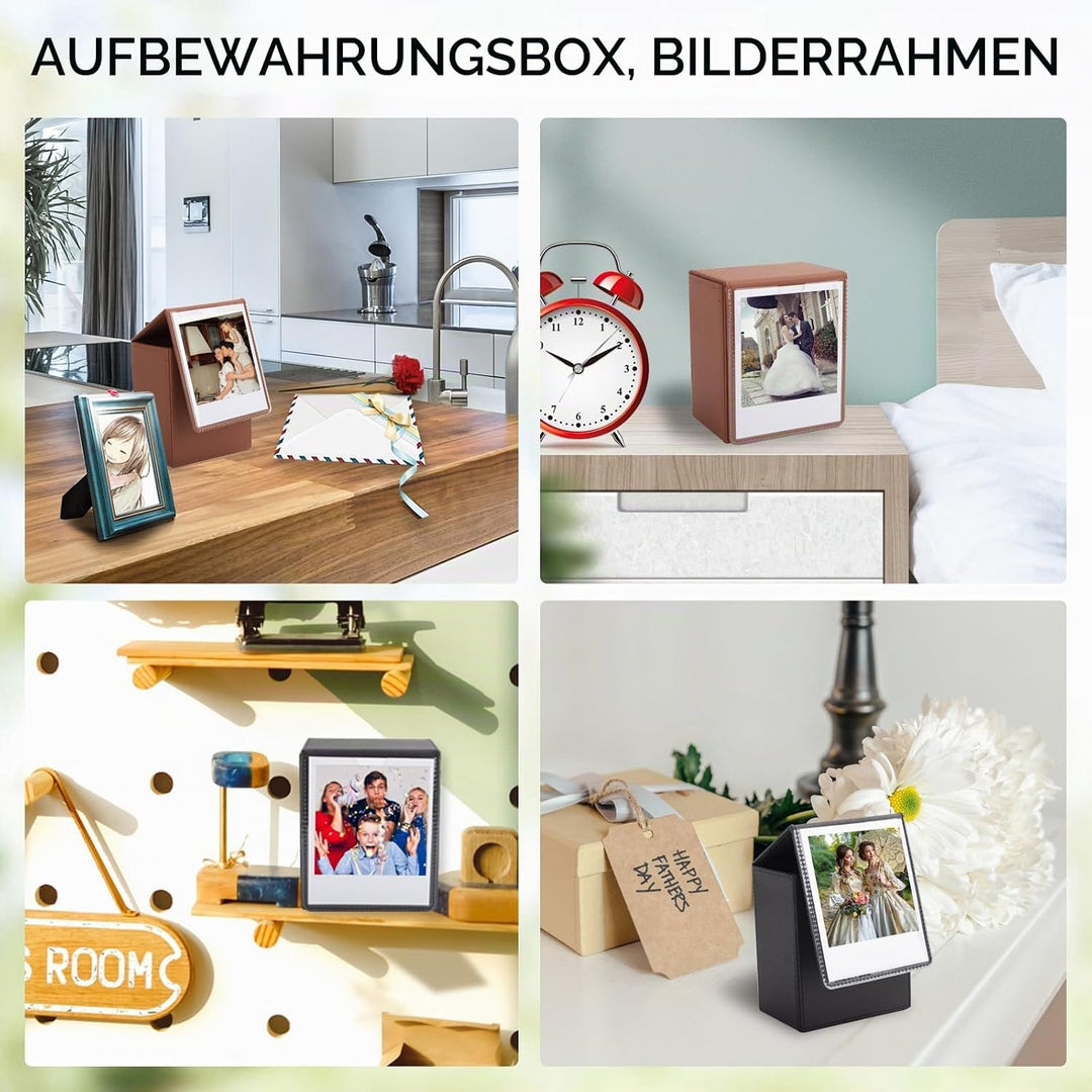 Fototasche für Instax Wide Film, 3,5x4,25 Fotoaufbewahrungsbox passend für Fujifilm Instax Wide 400/