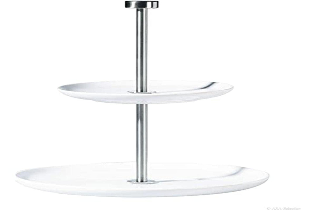 ASA 2010013 Etagere Porzellan, 18 x 18 x 24 cm, weiss