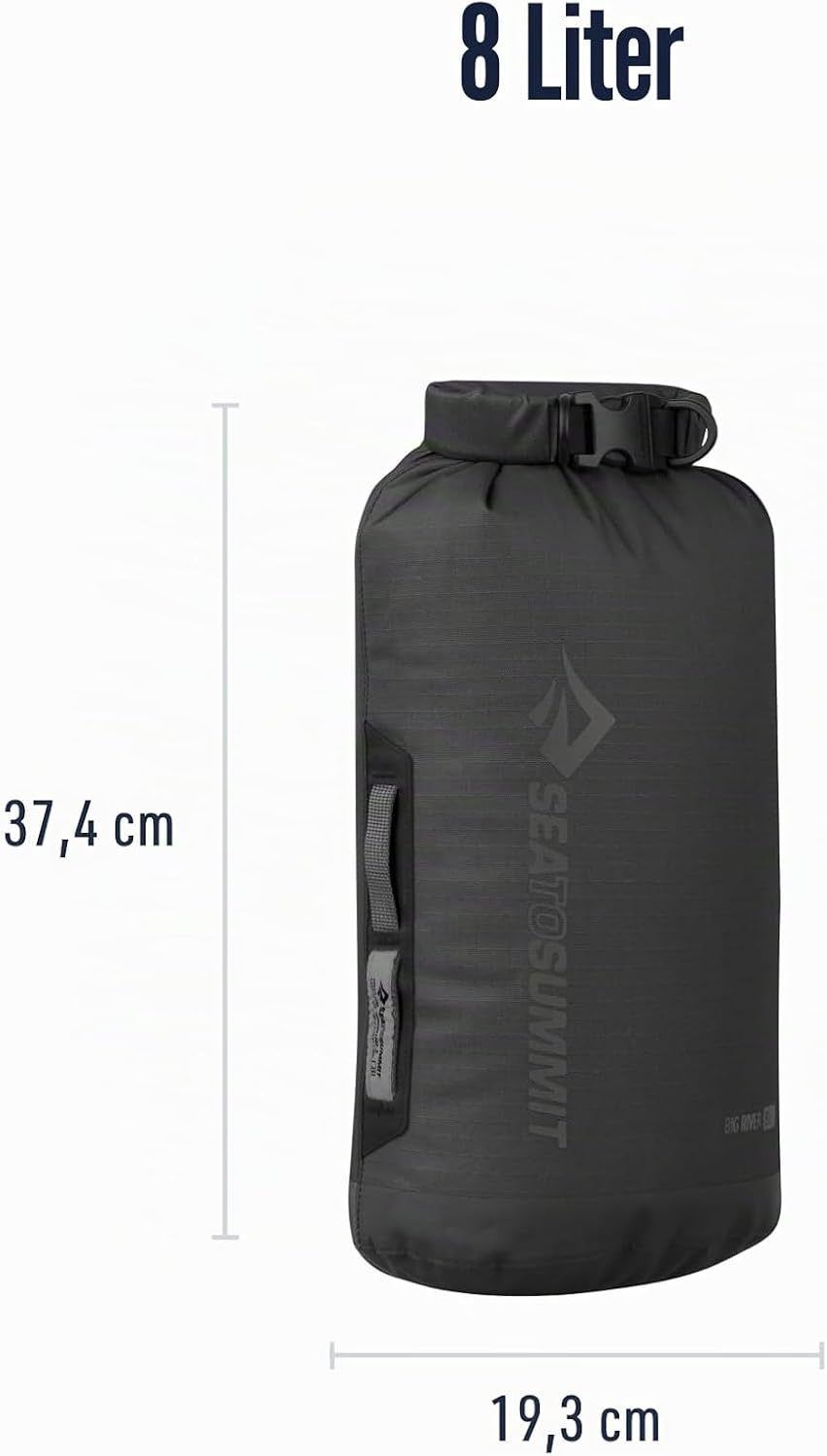 Sea to Summit Big River Dry Bag 8L Jet Black 8 Liter Jet Black, 8 Liter Jet Black