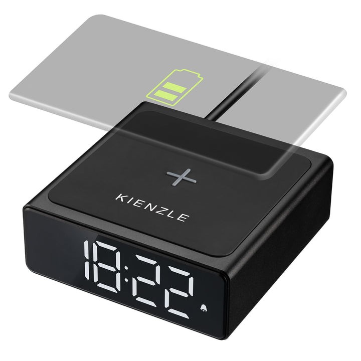 Kienzle Digitaler Wecker mit 10 W Ladepad und Zwei Weckzeiten