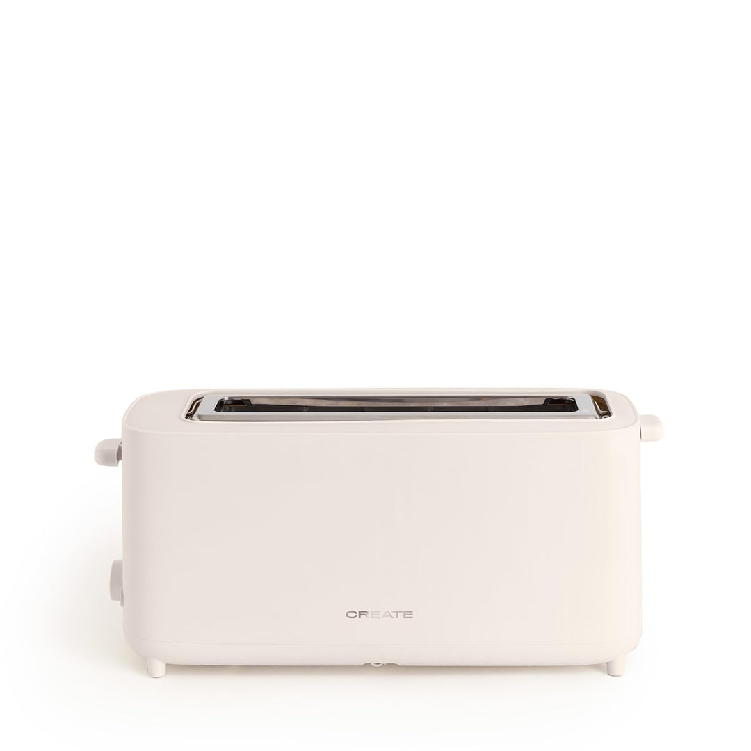 CREATE/TOAST STUDIO XL/Toaster Cremeweiss / 6 Leistungsstufen, Krümelschublade, Thermostat, Auftauen