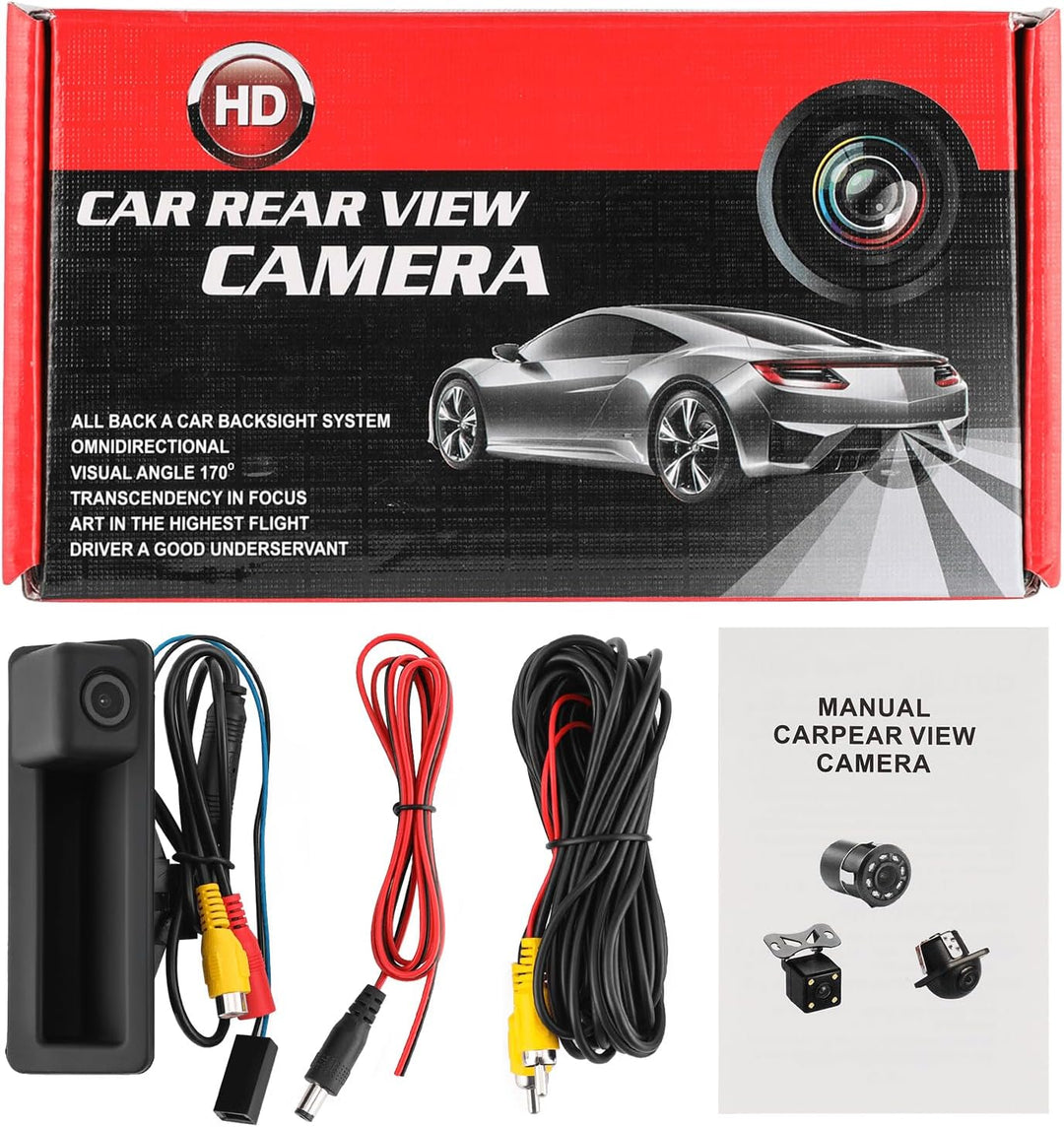 AHD 720P Auto Rückfahrkamera Kompatibel mit BMW 3er E90 E91 E92 E93 5er E60 E61 X1 E84 X5 E70 X6 E71