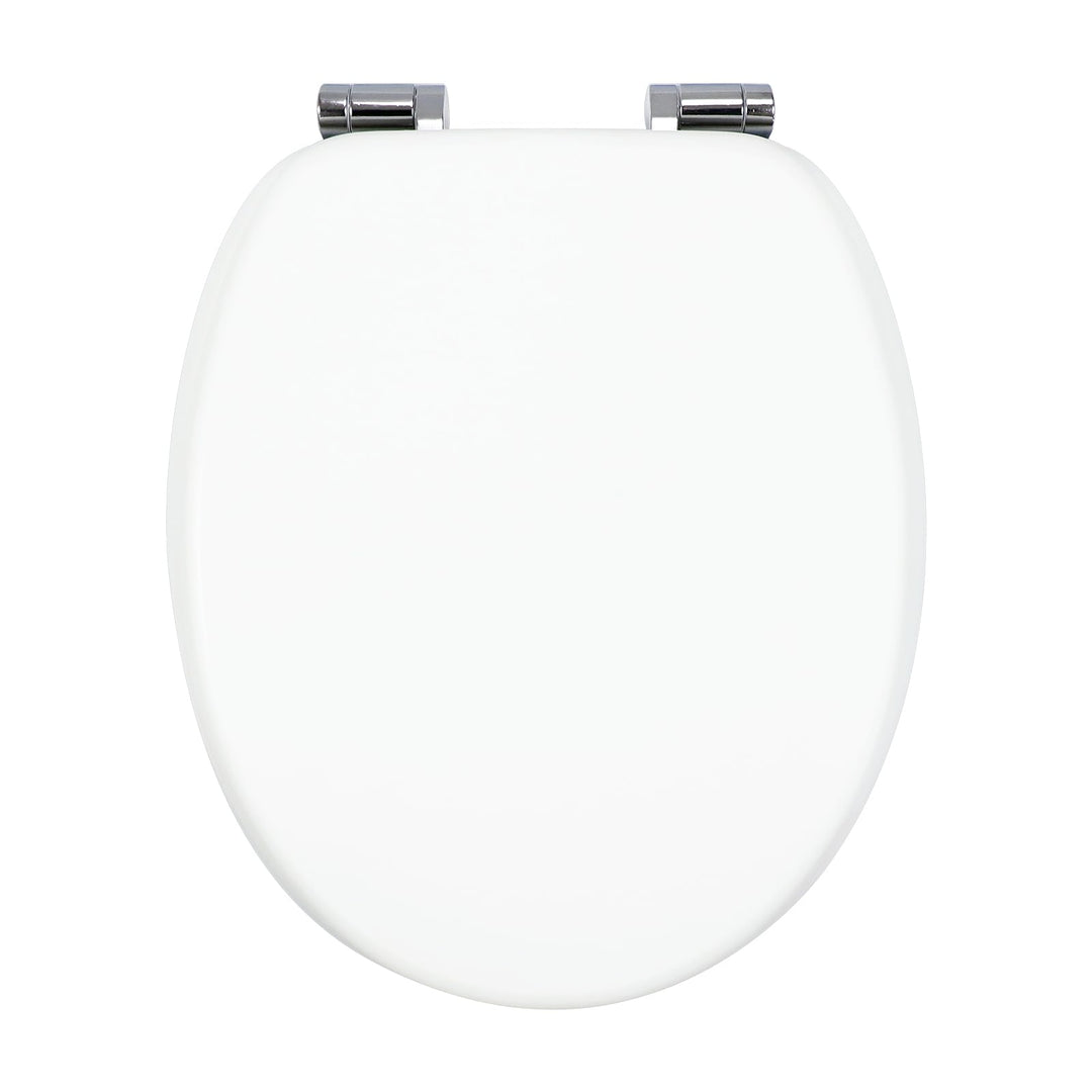 WC Sitz mit Absenkautomatik, hochwertiger Toilettendeckel aus MDF Holz, Einfache Montage Stabiler Kl