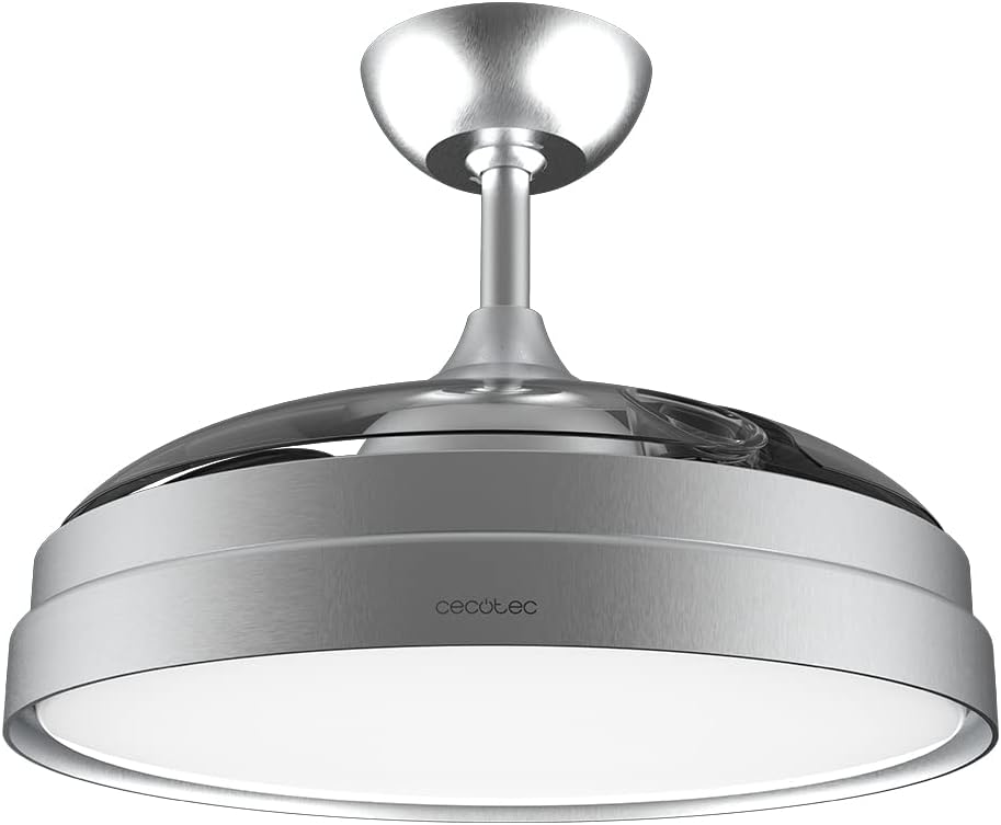 Cecotec Deckenventilator EnergySilence Aero 4280 Invisible Steel, 106 cm Edelstahl, Edelstahl