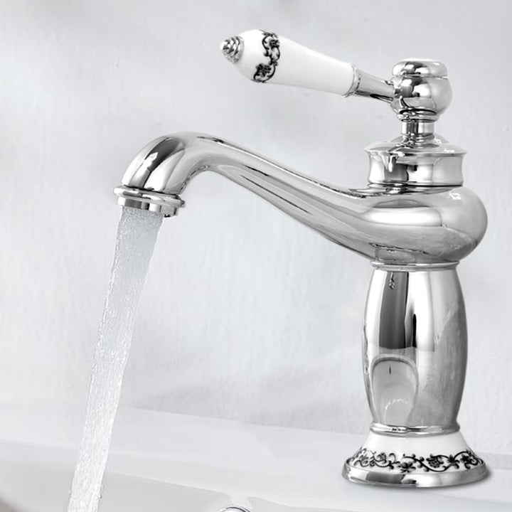 Bad Wasserhahn Retro, Messing Mischbatterie Waschbecken Armaturen, Waschtischarmatur Wasserhahn Bad