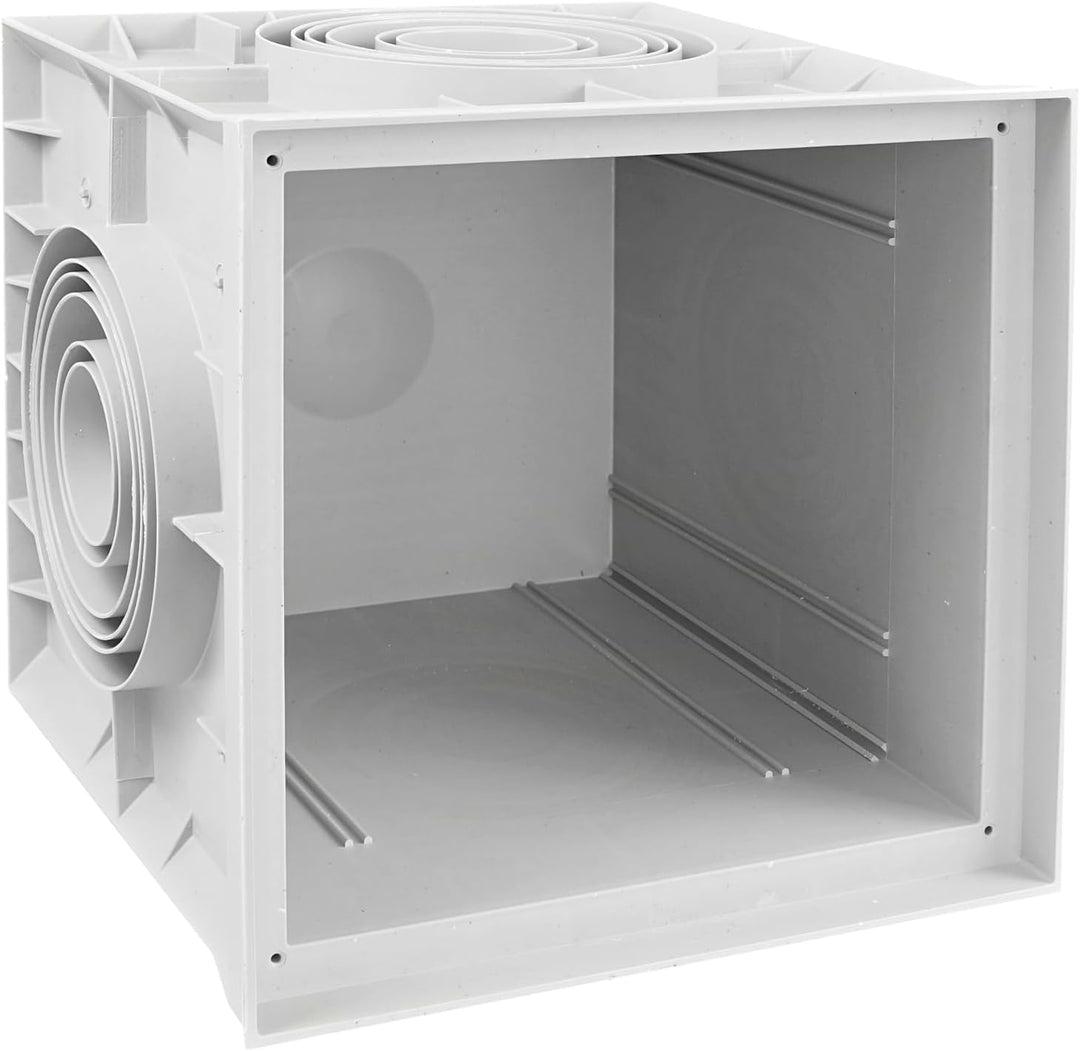 Revisionsschacht Kontrollschacht 300x300x300mm mit Deckel Einlaufschacht Kanalschacht Hofablauf 300