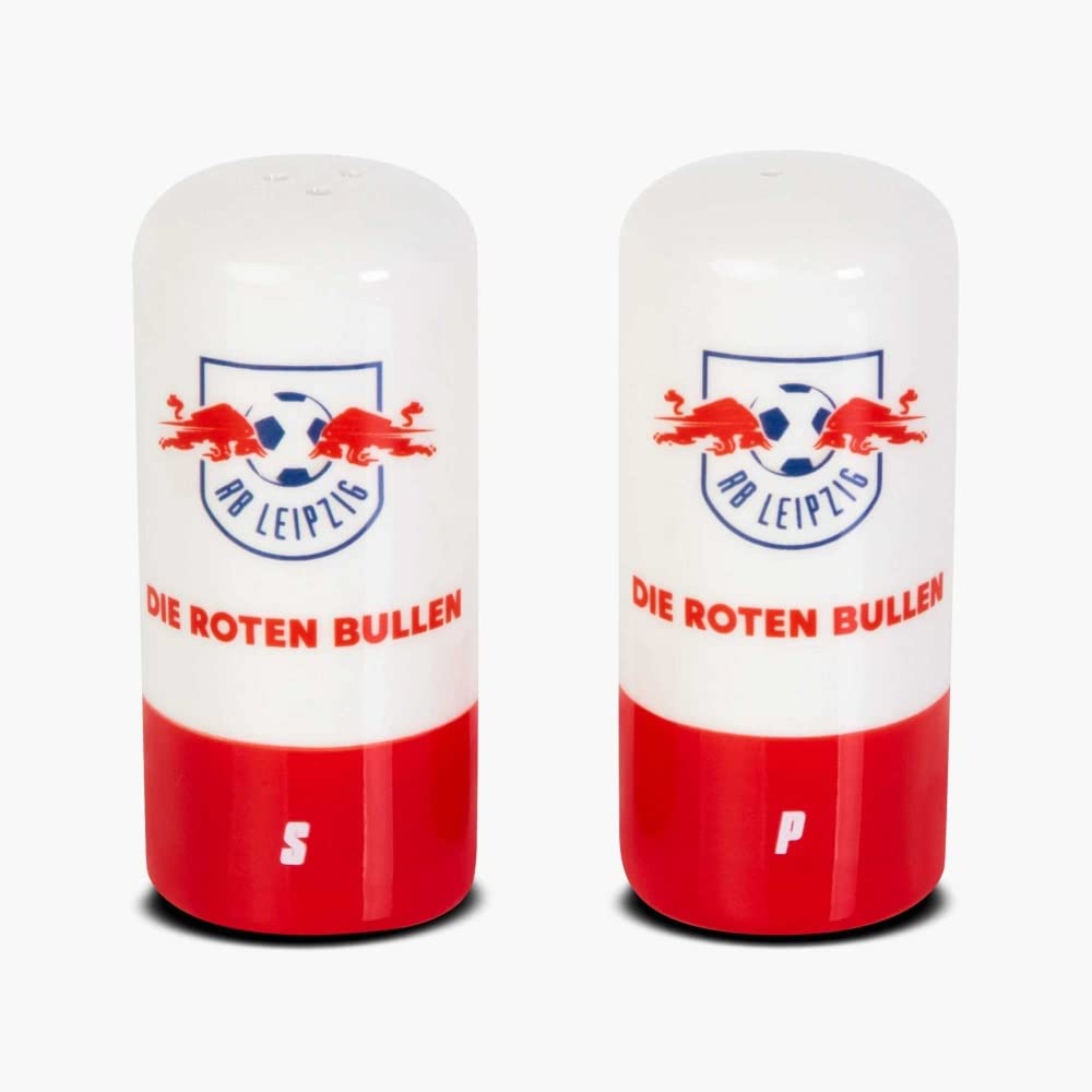 RB Leipzig Salz- und Pfeffer Streuer - Die roten Bullen/Logo - Gewürzstreuer RBL - Plus Lesezeichen