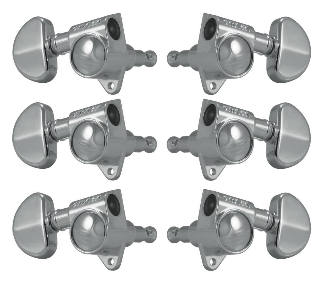 Grover 102 Series Rotomatic 3 per Side Machine Heads, Chrome