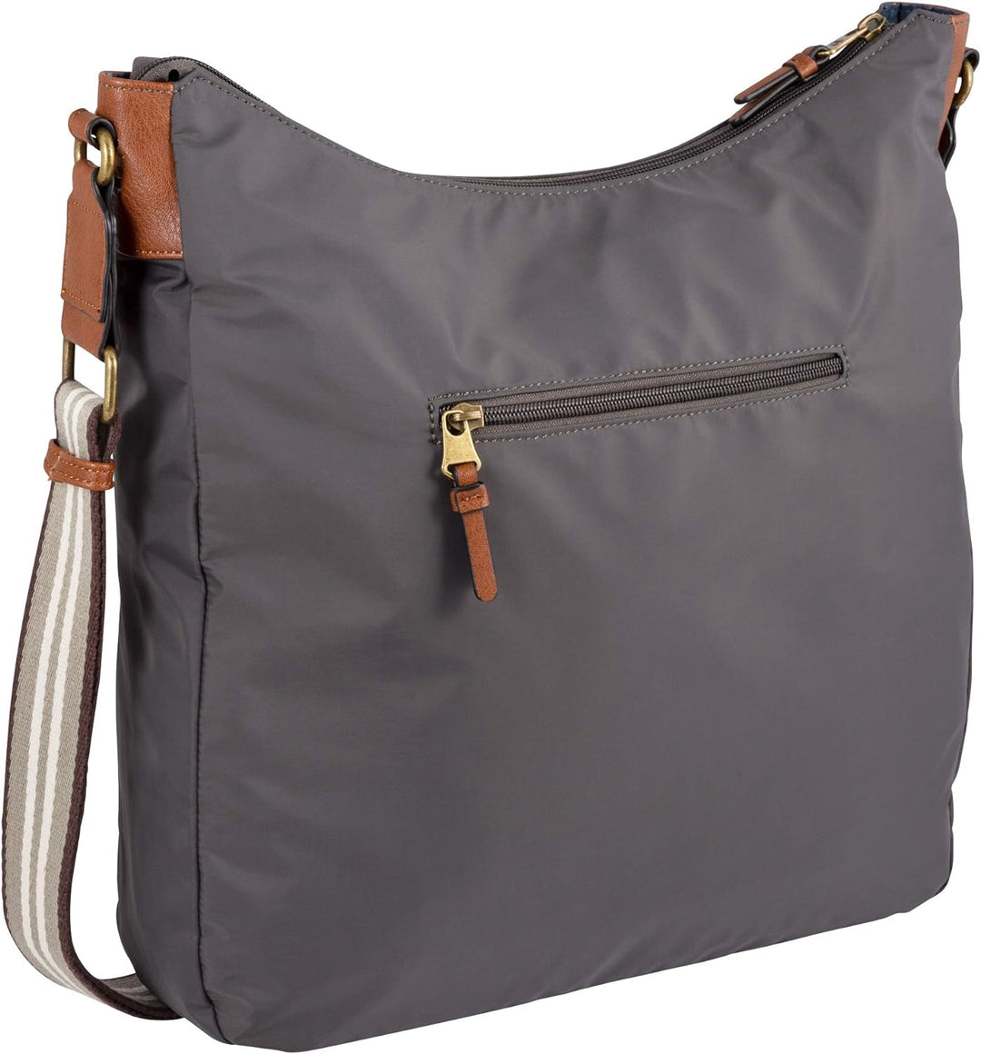 camel active bags Bari Damen Hobo Bag Schultertasche Gross dark grey Dark Grey 35 x 13 x 38, Dark Gr