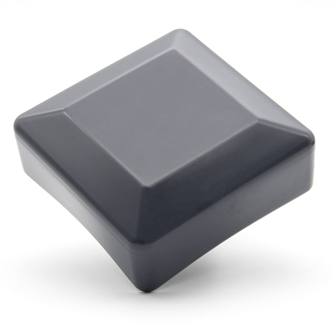 10 Stück Zaunkappen Anthrazit für Aussenmass 80x80mm, Rohrkappen aus hochwertigem Kunststoff, Pyrami