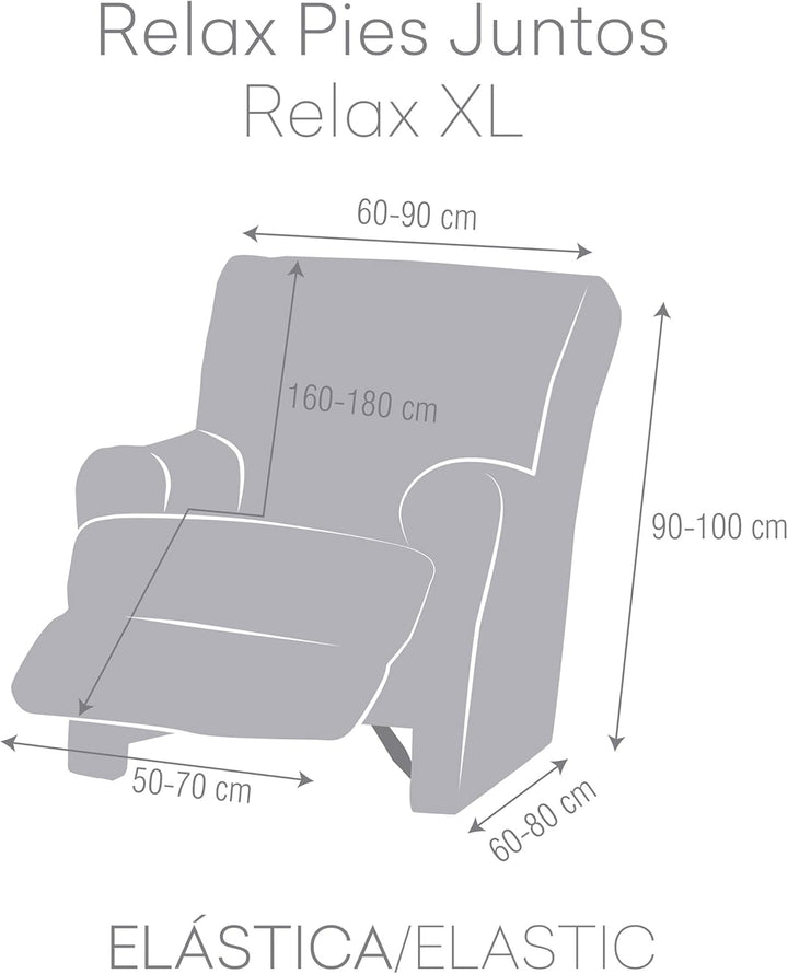 Eysa Elastischer Bezug für Relaxfüsse, textur, Granatrot (Farbe 08), 60-75cm, Granatrot (Farbe 08)