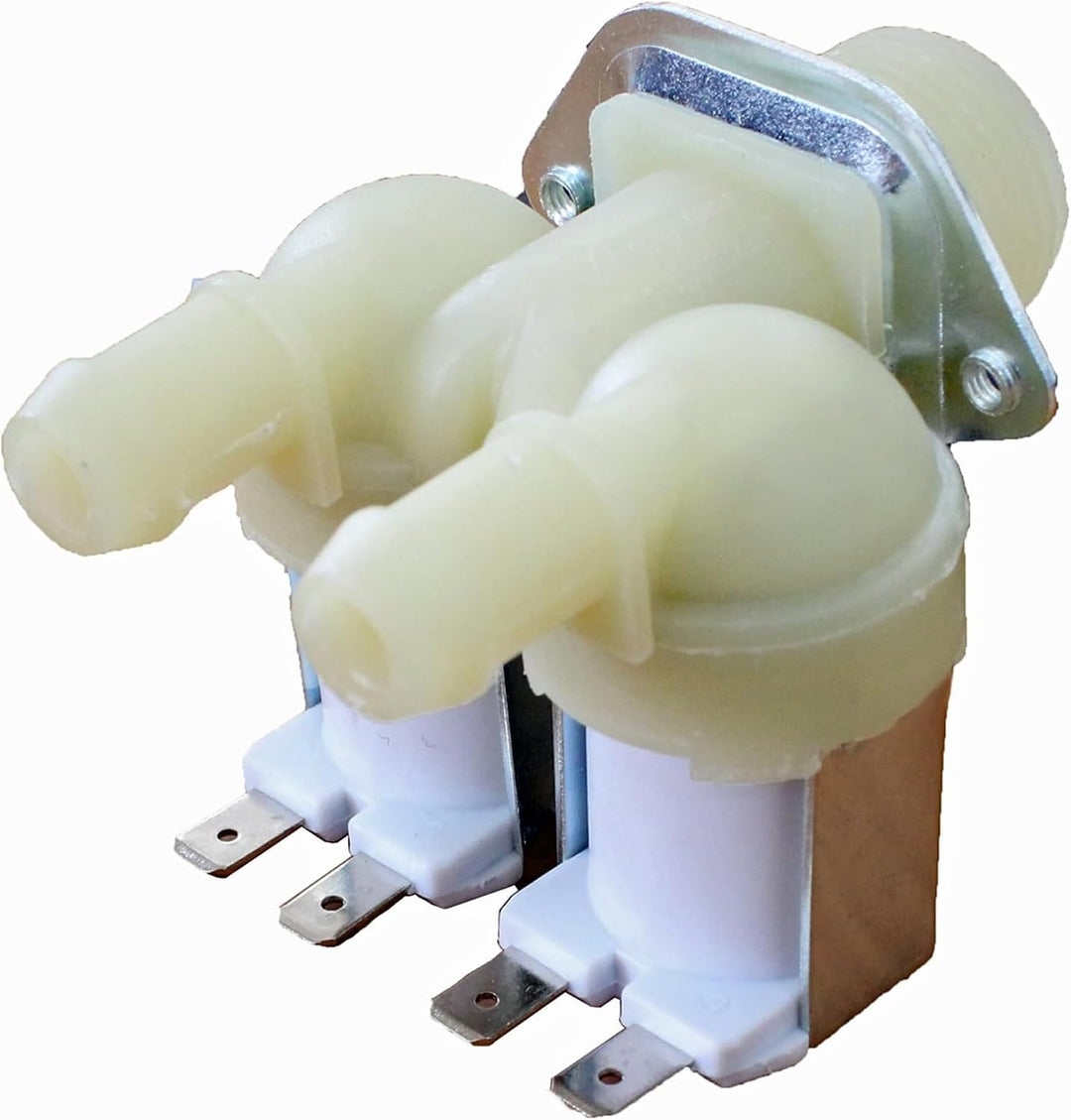 SPARES2GO Magnet-Kaltwasserventil für Hoover-Waschmaschine (Doppeleinlass, 2-Wege, 180º) – Einbaulis