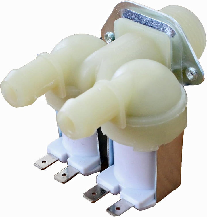 SPARES2GO Magnet-Kaltwasserventil für Hoover-Waschmaschine (Doppeleinlass, 2-Wege, 180º) – Einbaulis