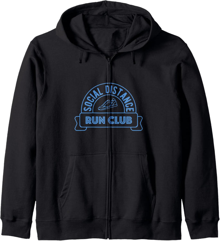 Soziale Distanz Run Club Kapuzenjacke