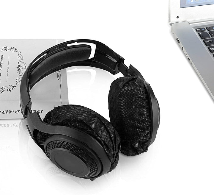 Geekria 100pairs Dehnbare Kopfhörer-Abdeckungen, Einweg-Ohrmuscheln für AKG K701, Q701, Sennheiser H