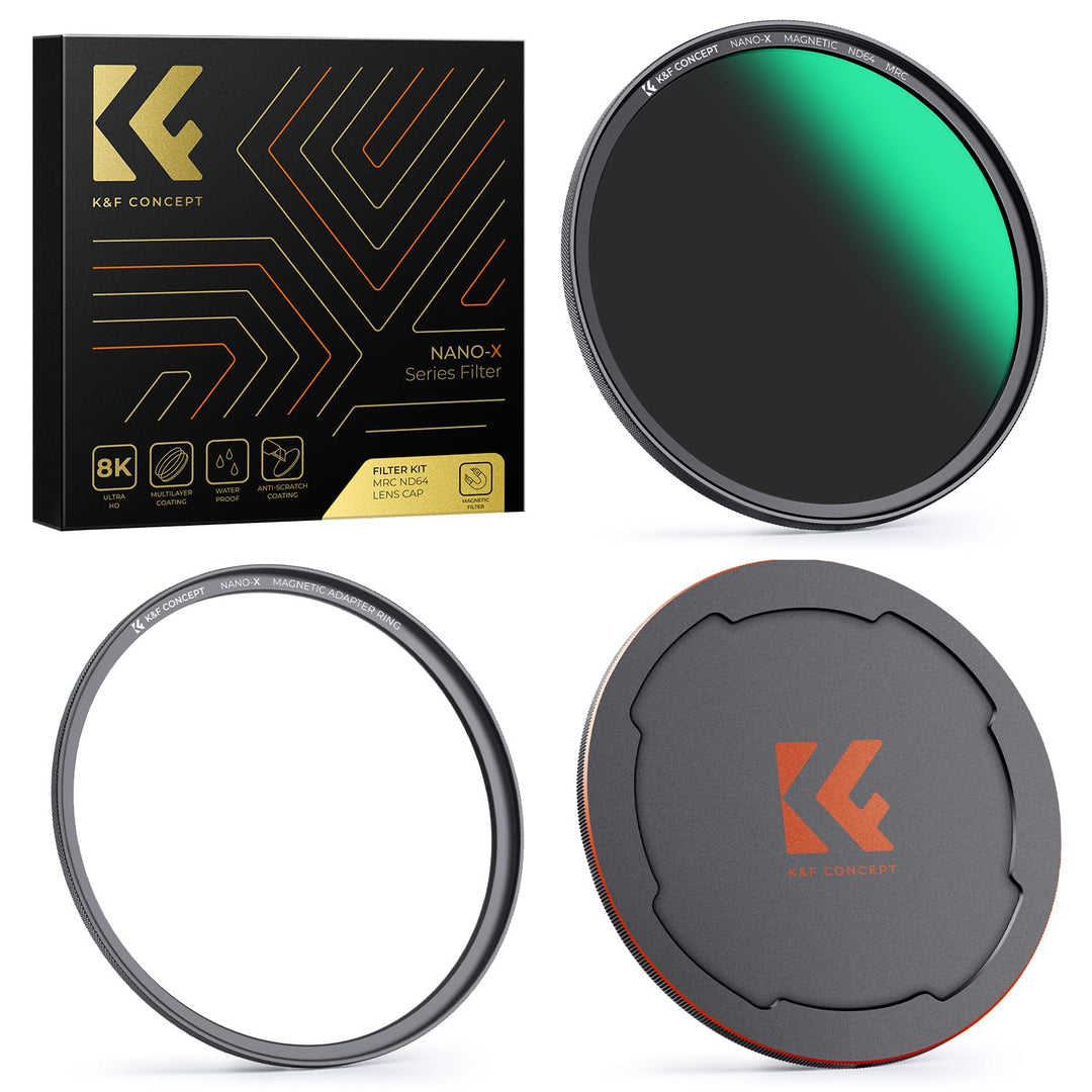 K&amp;F Concept Nano X-Serie Magnetic ND Filter Graufilter ND64 (6 Blendenstufen) Magnetisches Schnellwe