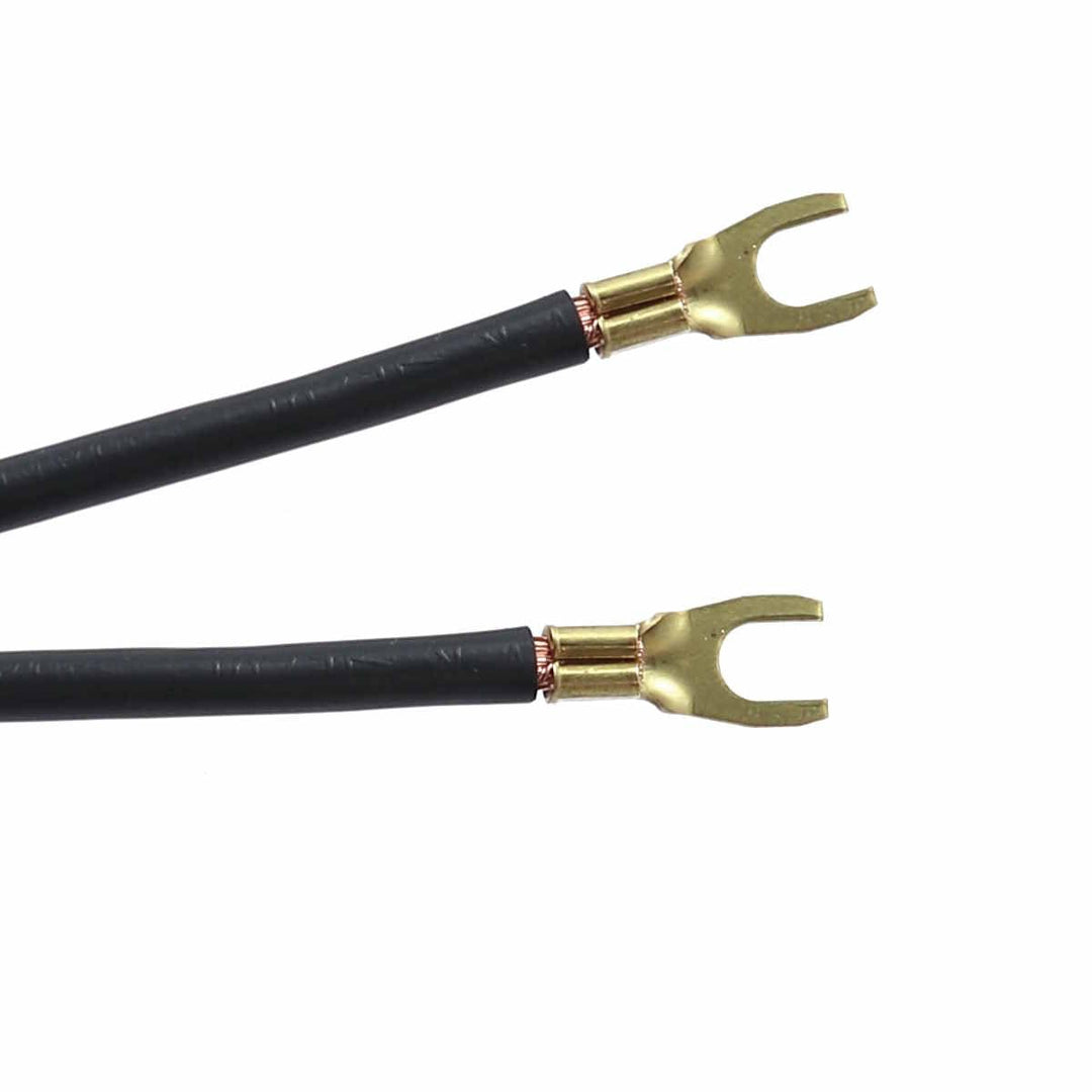 WITTKOWARE 25 Stück Elektro Verdrahtungsbrücken, 6mm², 265mm, beidseitig Gabel-Kabelschuhe, schwarz