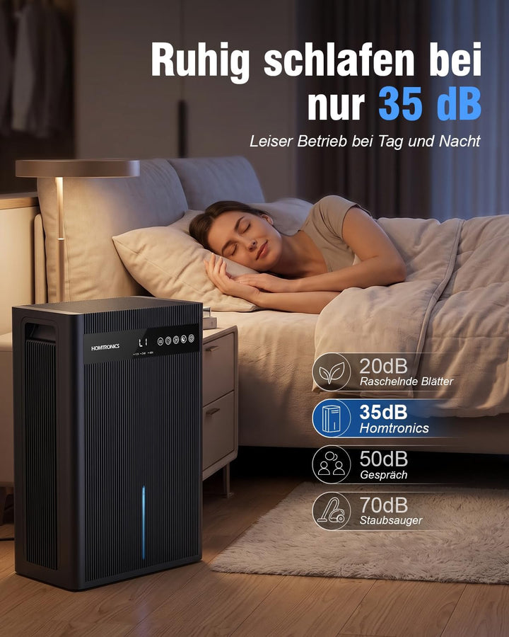 Luftentfeuchter Elektrisch 3000ML, 12-84 Stunden Timer Schwarz, Schwarz