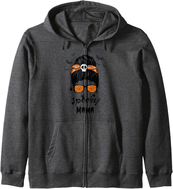 Spooky Mama Mutter Niedliches Halloween Kostüm Motiv Kapuzenjacke