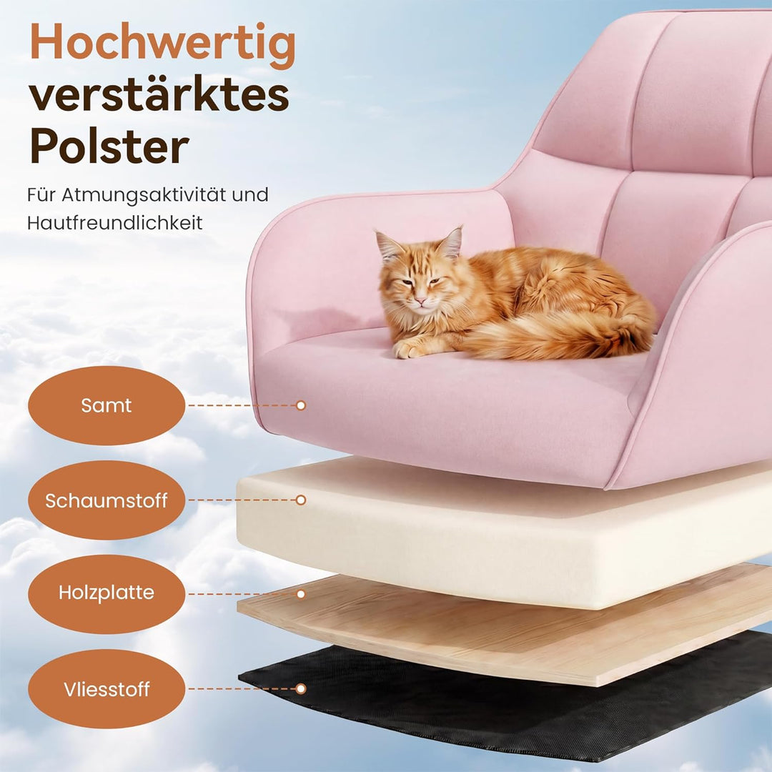 YOUDENOVA Schreibtischstuhl, Drehstuhl mit Rollen, Schminkstuhl Höhenverstellbar, Homeoffice Stuhl,