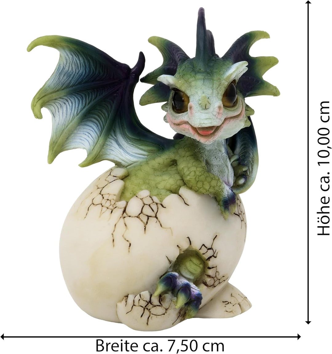 MystiCalls Babydrache im Ei grün - Drachenei, Drache, Baby