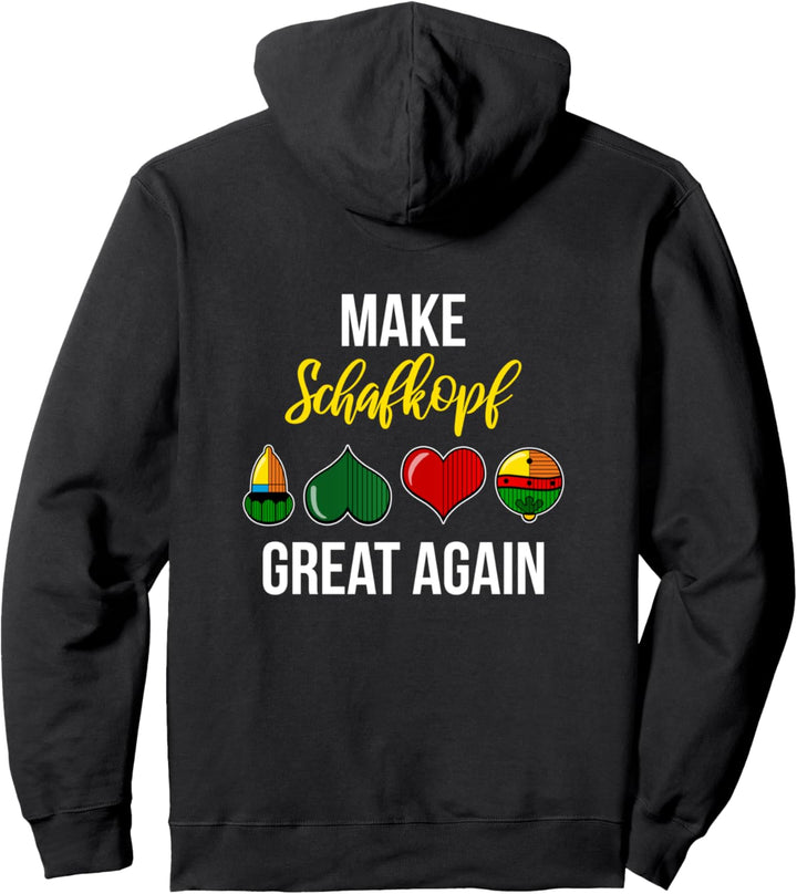 make Schafkopf great again Outfit mit bayrischen Kartenblatt Pullover Hoodie