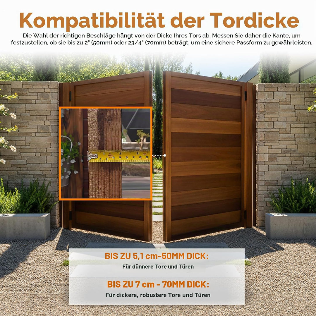Gatemate 1490096 Euro P11 Weitwurf-Doppelschloss, Schwarz/Edelstahl, 70 mm