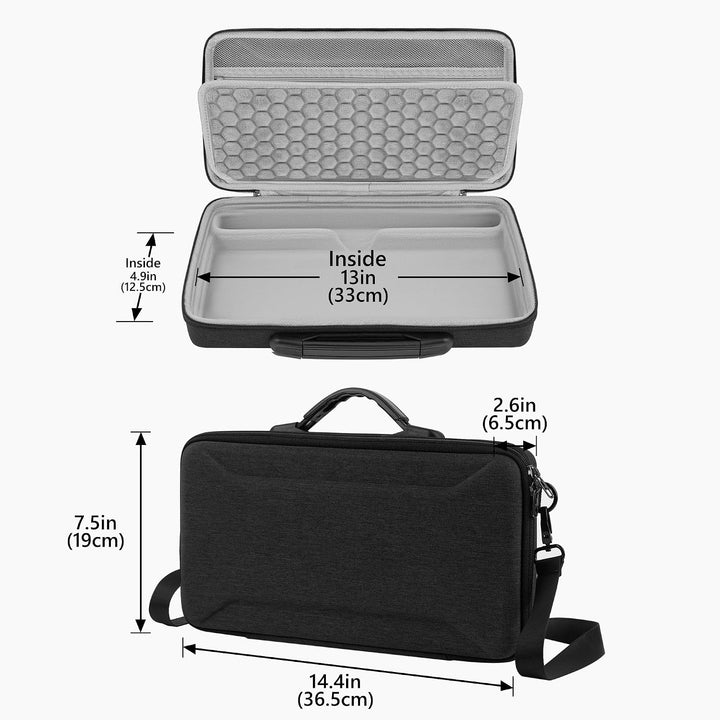 GEEKRIA 65% Tastatur-Tragetasche, Hartschalen-Reisetasche für kompakte 68-Tasten-Tastatur mit Knopf,