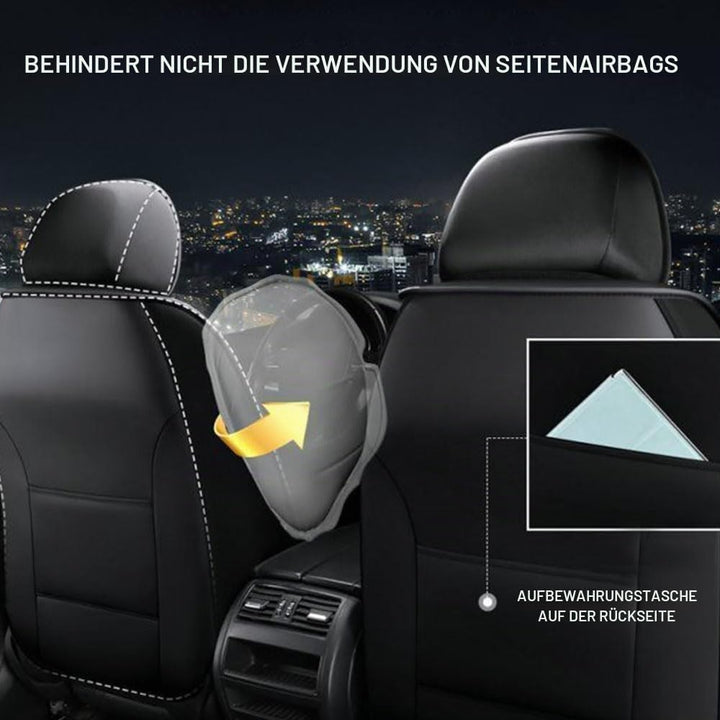 Chifeng Universal Autositzbezüge Auto Vordersitz 2 Stück Set wasserdicht PU Leder Autositzbezüge Fit